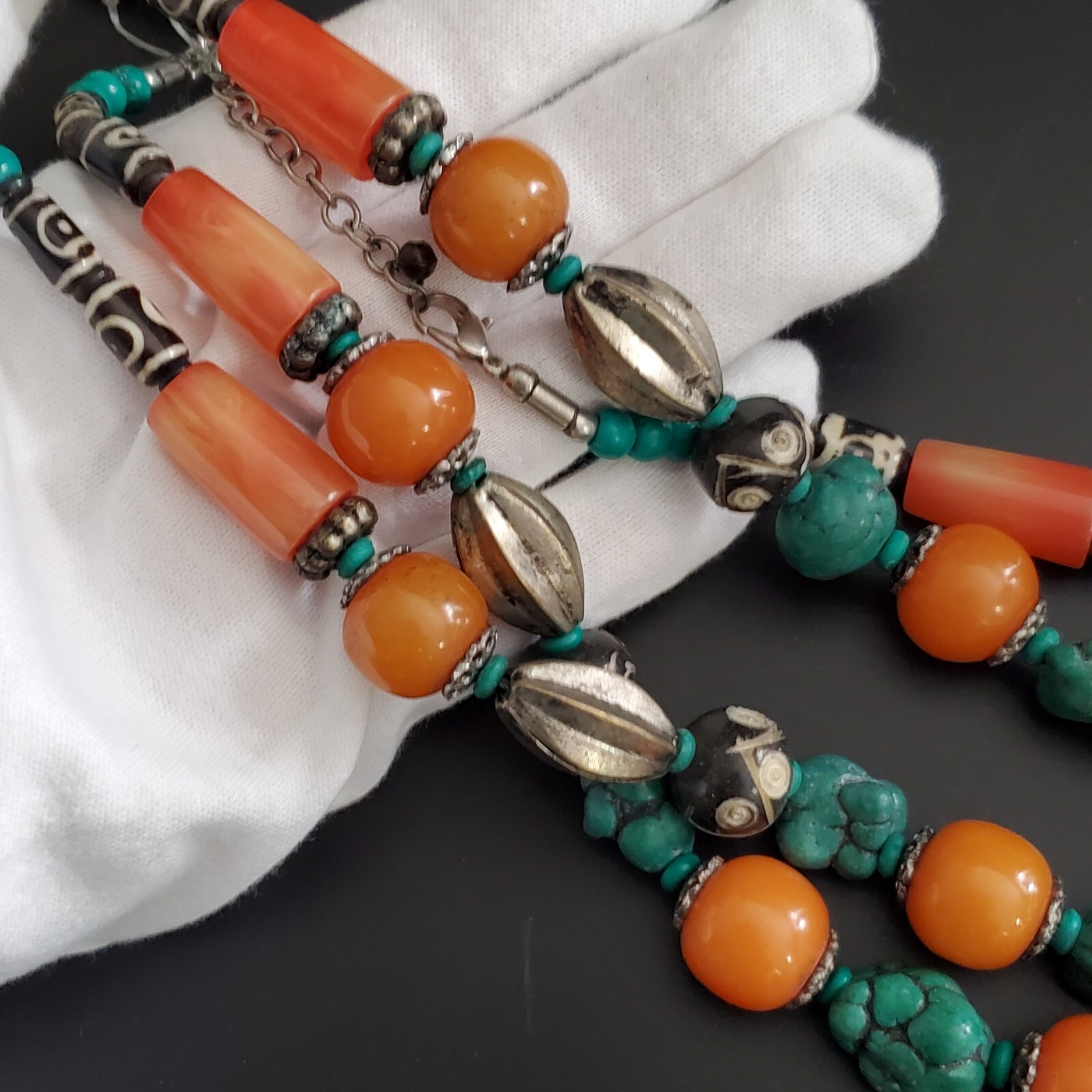 New Bohemian Boho Lot of 2 Necklaces 19 to 22 in. World Market Exclusive India