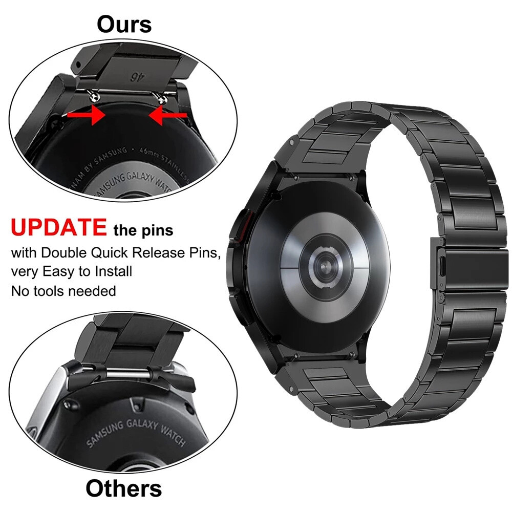 For Samsung Galaxy Watch 8 7 6 4 40/44mm 5 Pro Stainless Steel Watch Band Strap