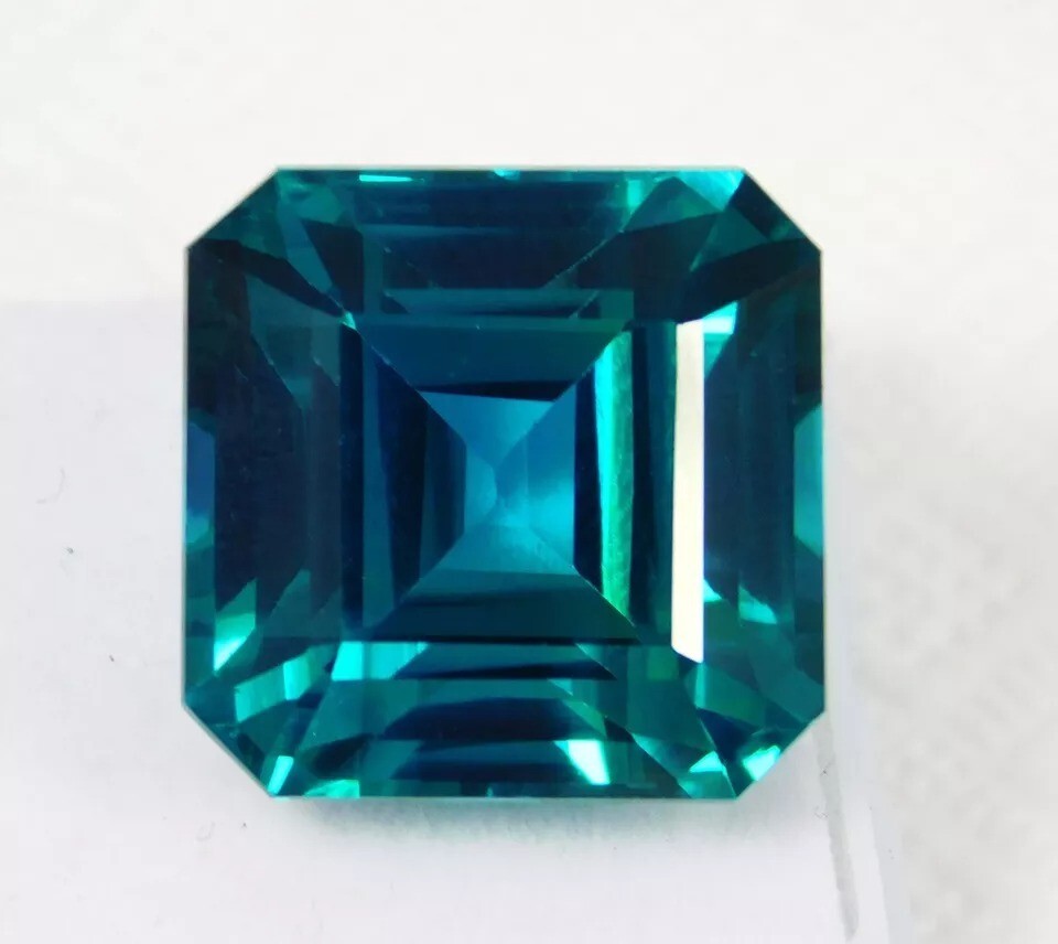 Certified 10 Ct Natural Grandidierite Bluish Green Asscher Cut Loose Gemstone