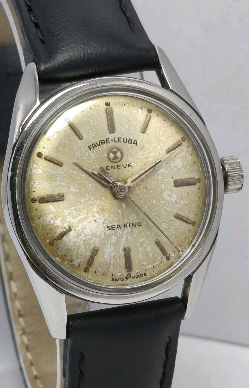Vintage Favre-Leuba Automatic Watch |White Dial, Swiss Made, 17 Jewels Manual ha