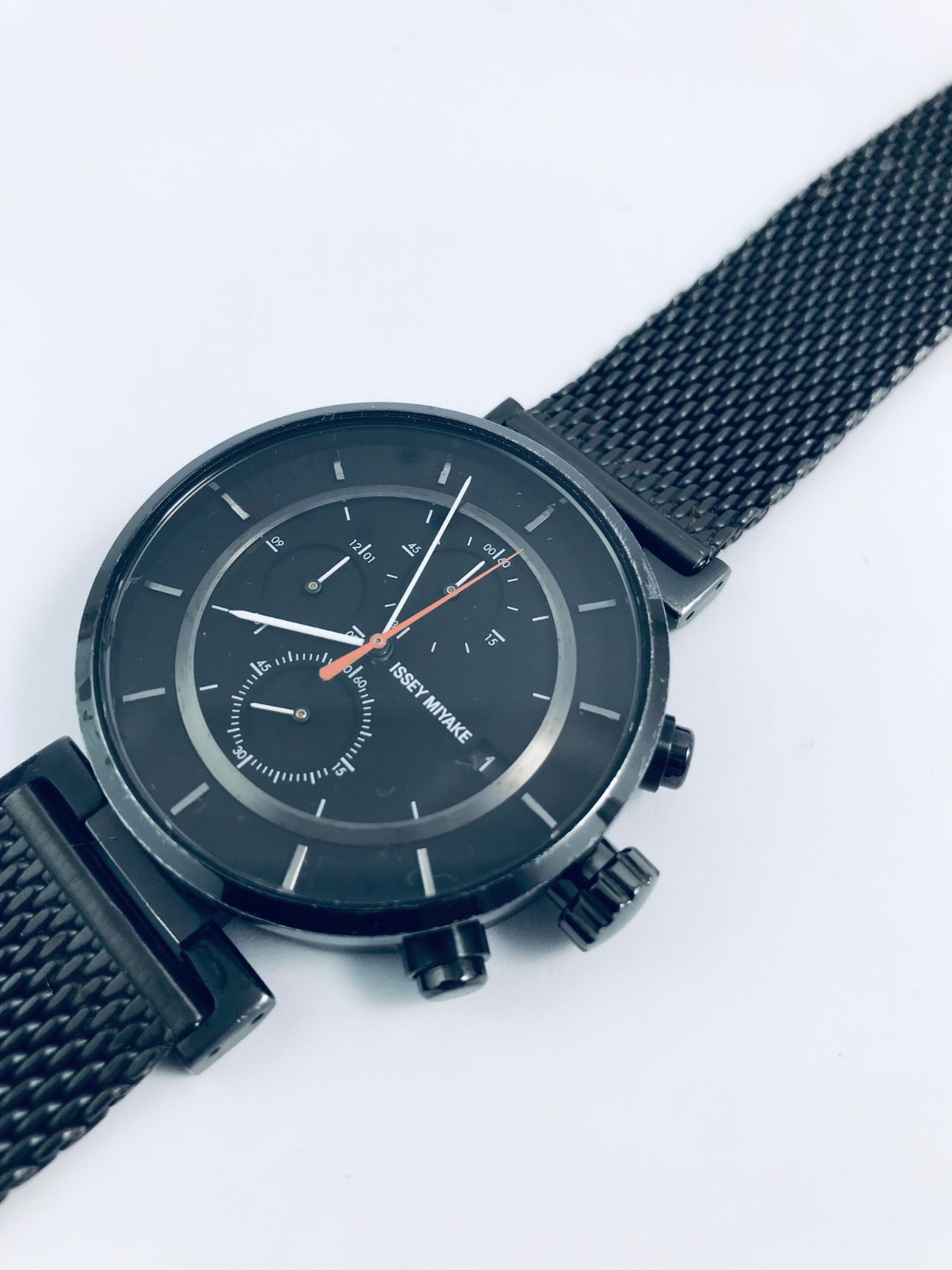 ISSEY MIYAKE VK67-0010 42MM BLACK QUARTZ WATCH ON MESH BAND