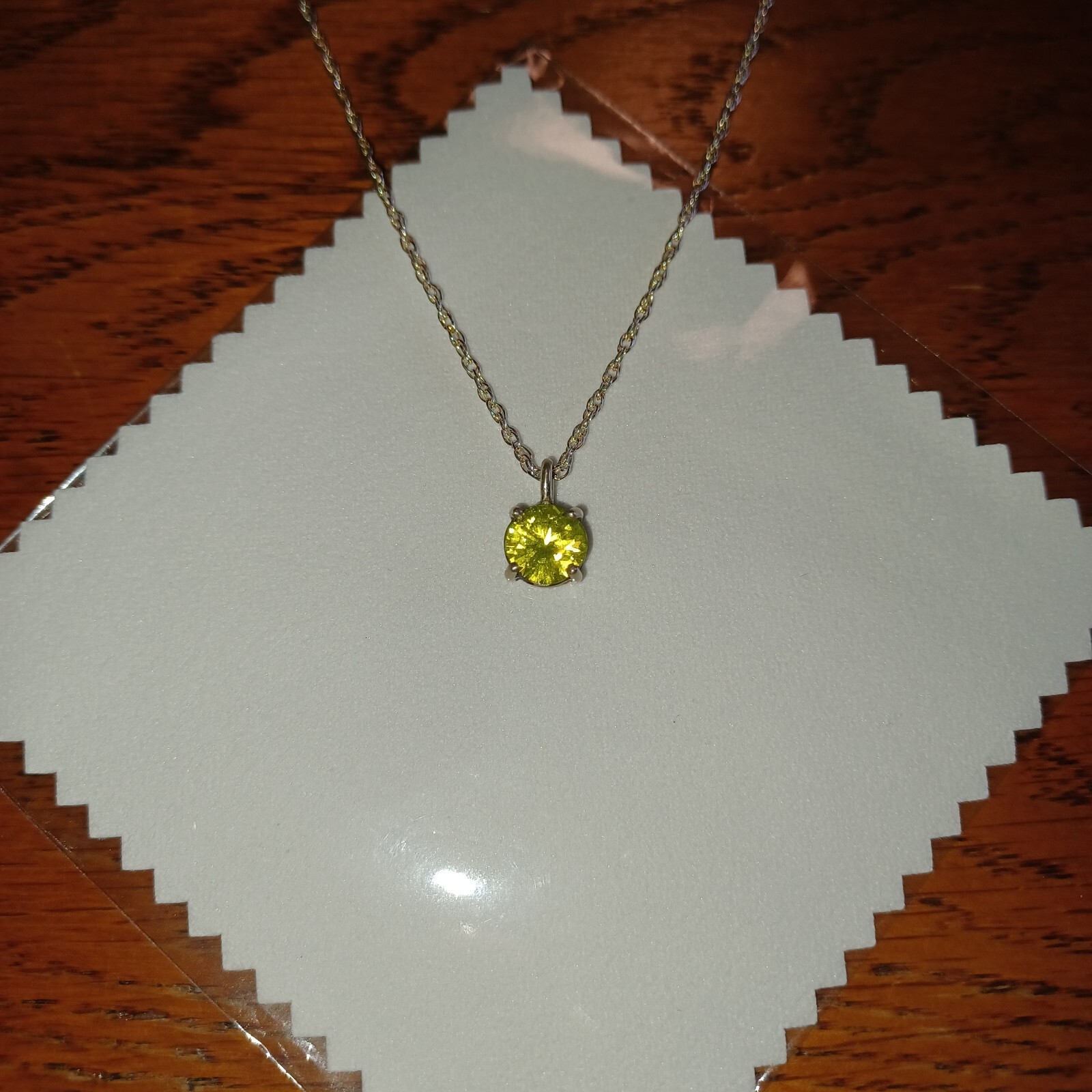 Handmade YAG Yttrium Aluminum Garnet Pendant – Sterling Silver – 18” Chain