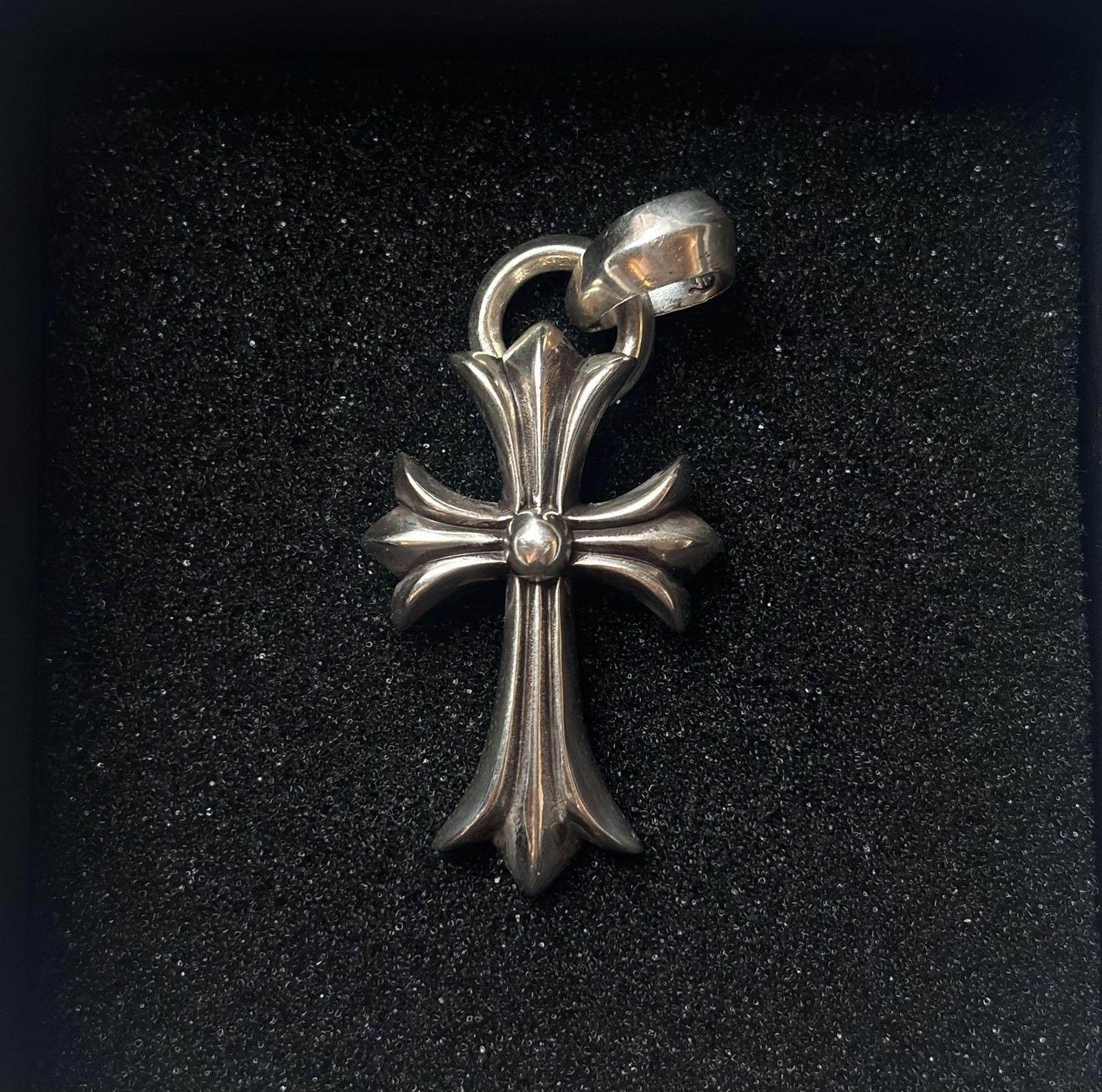 Chrome Hearts Small Cross With Bale Pendant 925 Sterling Silver