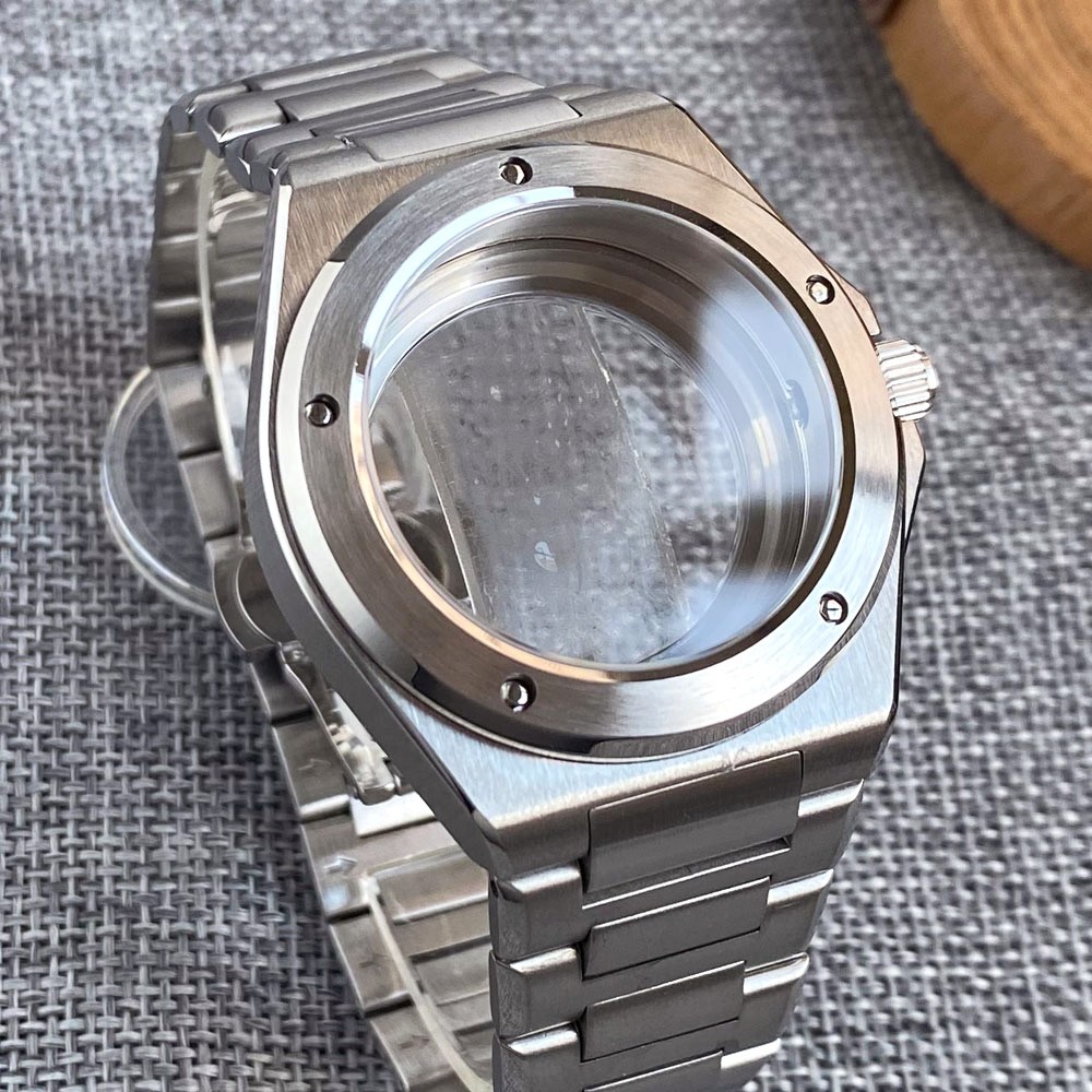 40mm Steel Case Fit for Engineer NH35 ETA2824 PT MenWatch Parts Sapphire Crystal