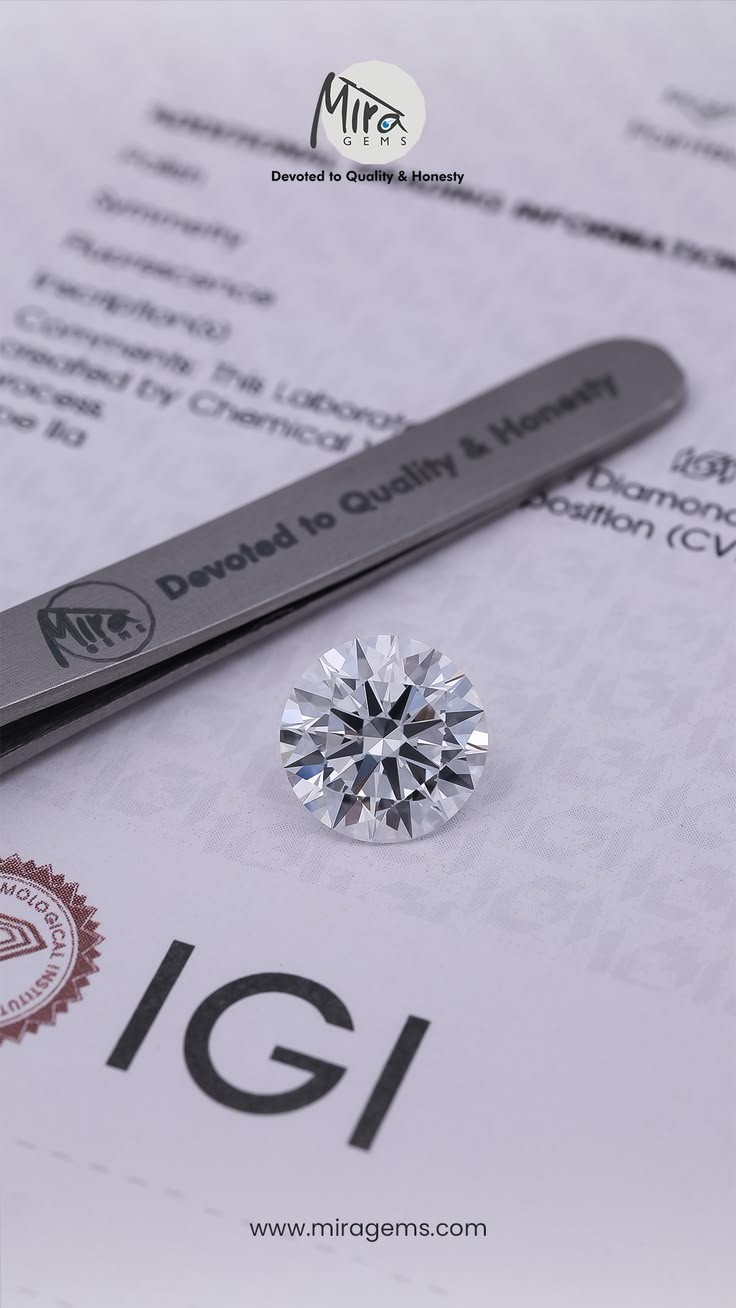 5.05 CT Round Lab Grown Diamond ,VVS1 Clarity, D Color, IGI Certified
