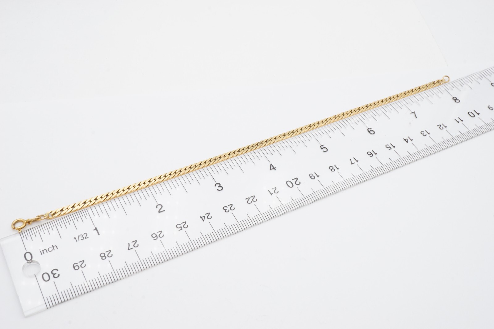 Vintage 14k Yellow Gold Herringbone Bracelet 8.5″ 3.25mm