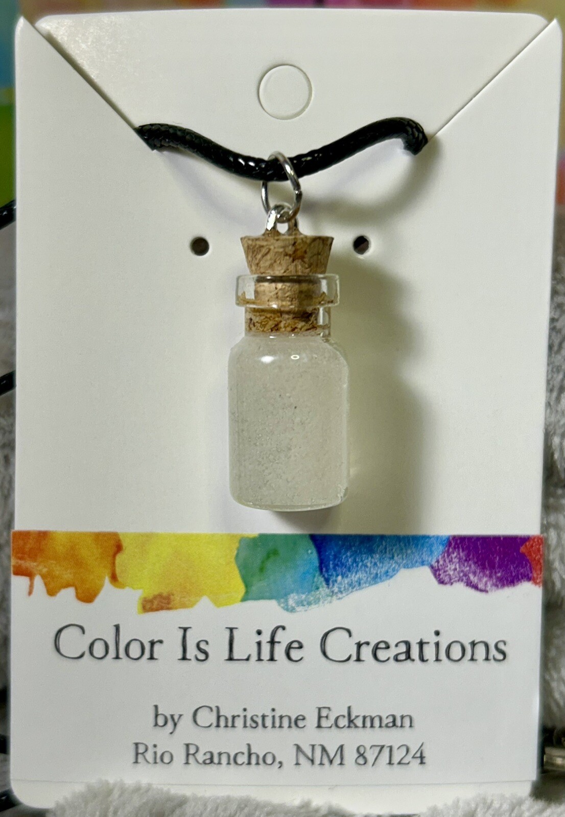 Carry Or Wear A Tiny Bottle Of Gypsum Sand From The White Sands In New Mexico!