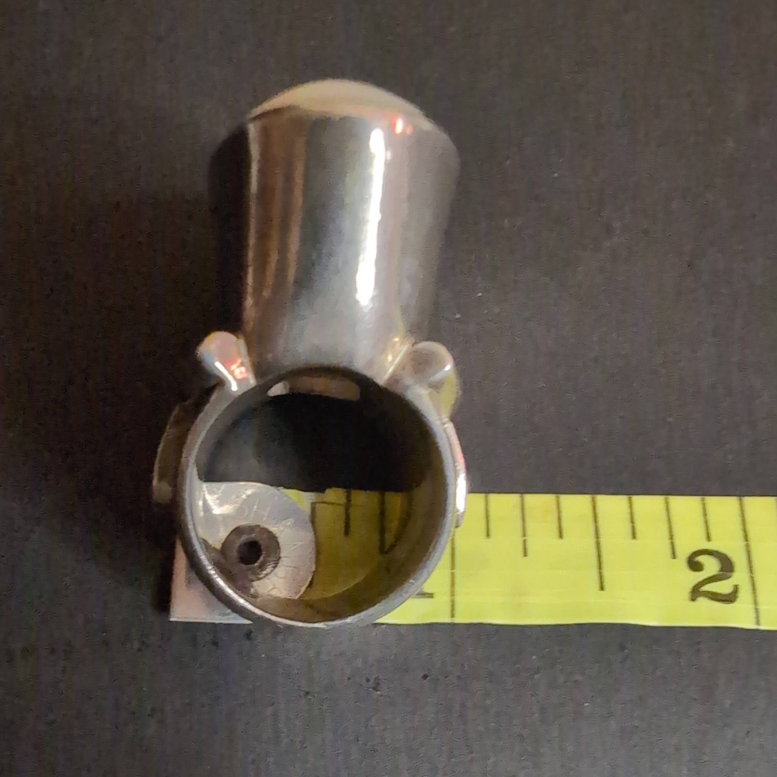 Heavy 925 Sterling Silver MOP Ring 40g Modernist Statement Size 6.75