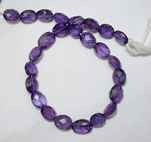 Natural Amethyst Gemstone Faceted Oval Beads(Mani)2 Line Loose 13 inch strands