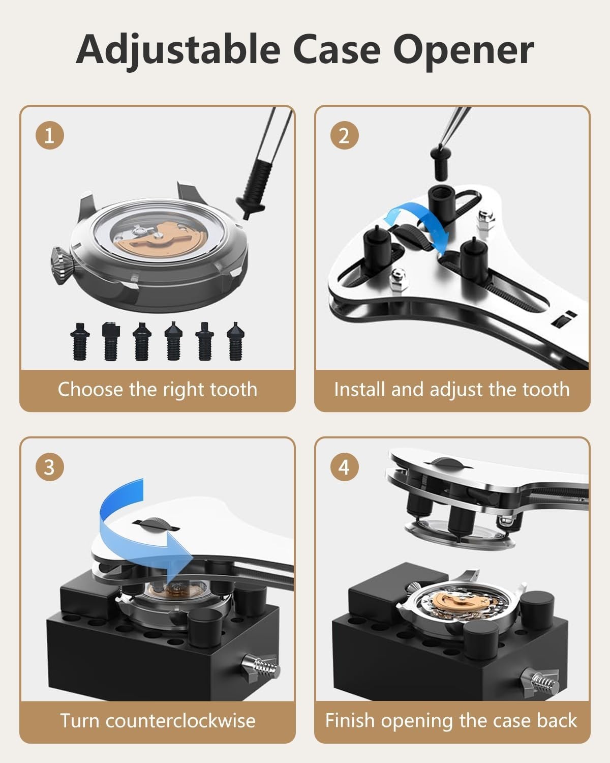 Watch Repair Kit, Watch Link Removal Tool, Watch Band Adjustment, Including W…