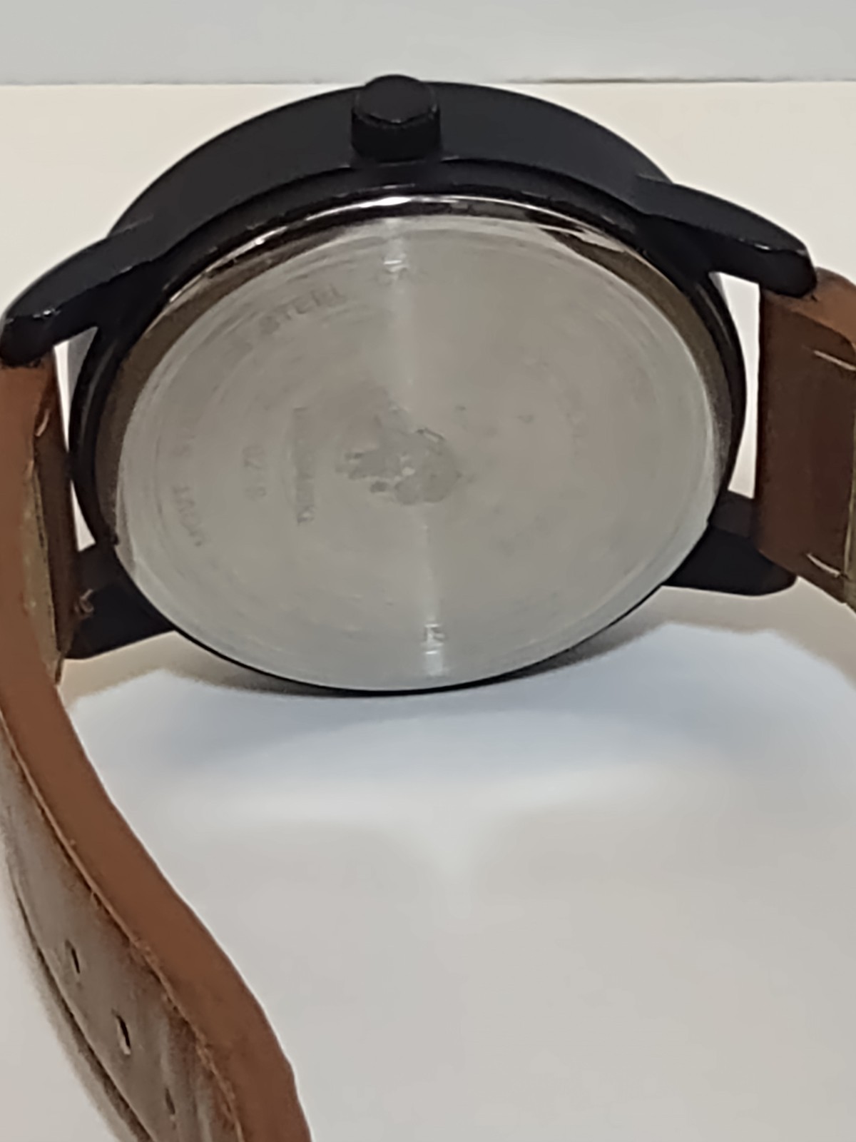 U.S. Polo Assn. Watch Men’s Analog Black Tone Brown Band New Battery