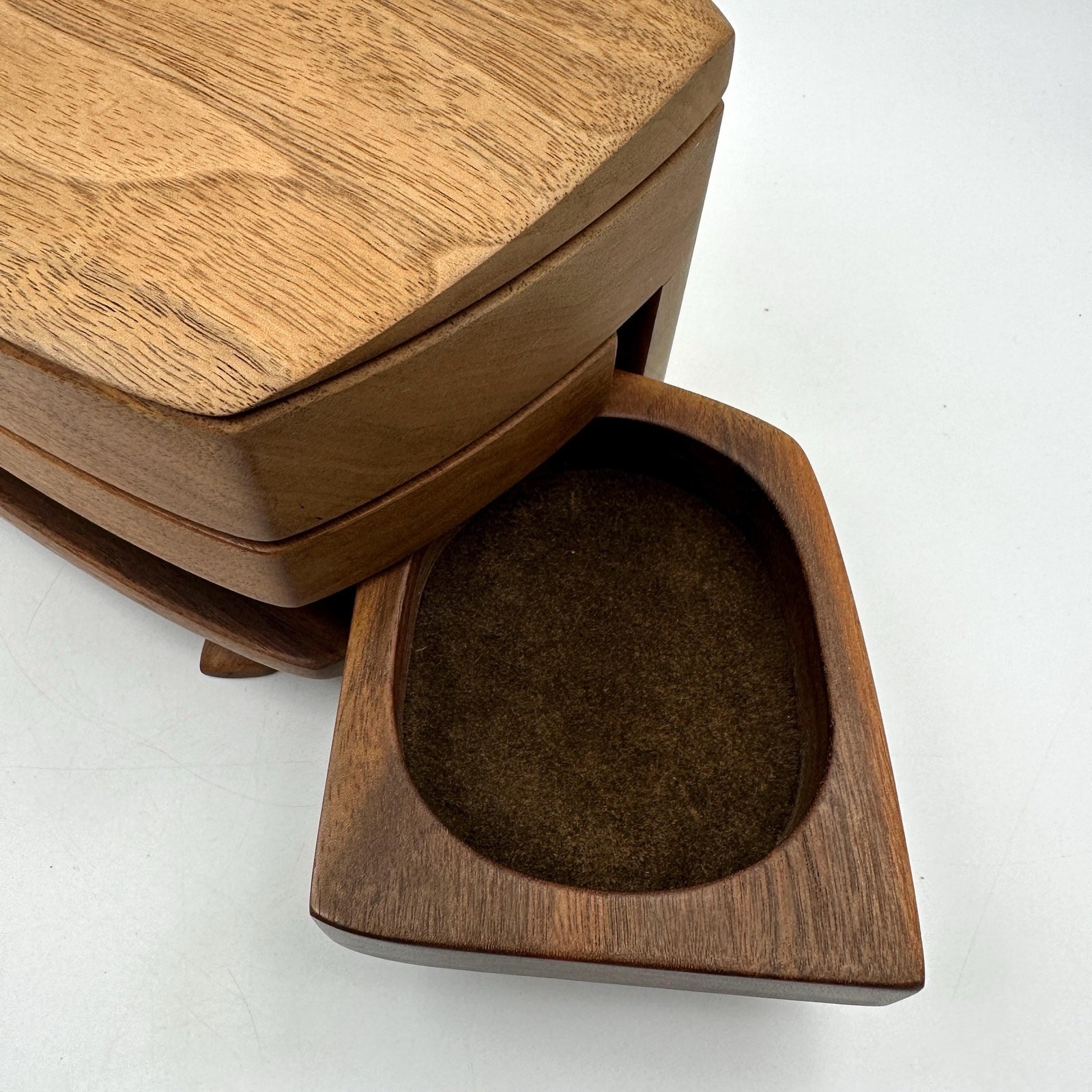 Kellam Studio Handcrafted Walnut Wood 5-Drawer Jewelry Box