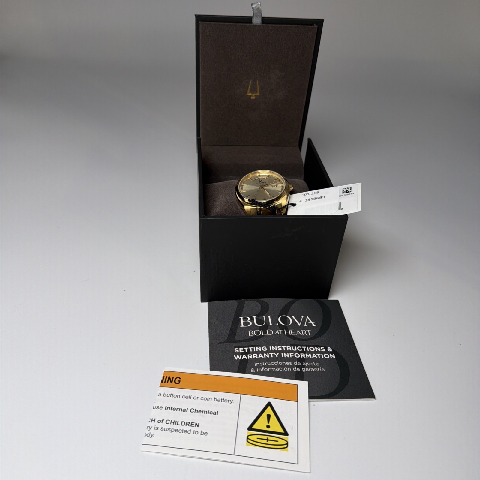 Bulova Surveyor 97C115 Gold Stainless Steel Mens Classic Presidential 40mm Watch