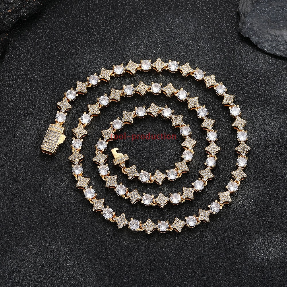 2026 New 6mm Starlight 5A Zircon Tennis Chain Cuban Necklace A+++++