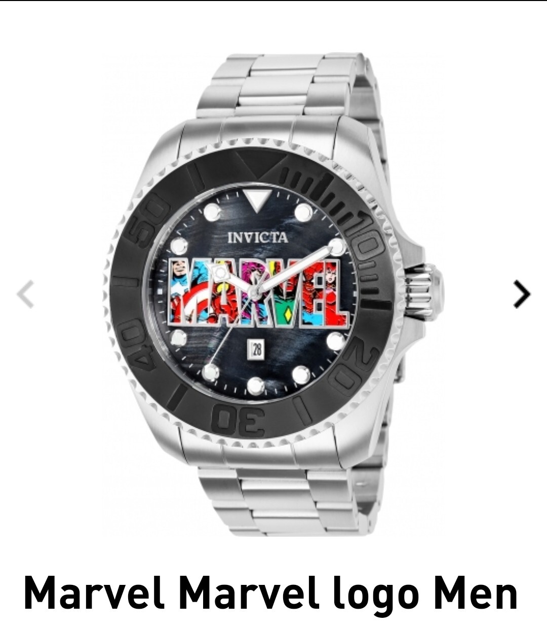 Invicta – Marvel #60 Logo – 50mm Limited Edition Flame-Fusion mens Quartz watch
