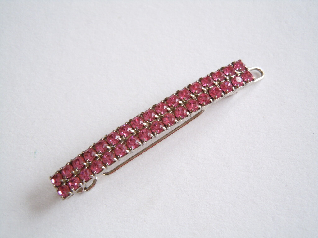 Hair Clip Agatha Rhinestones Pink 6.6 G/5.3 X 0.6 Cm