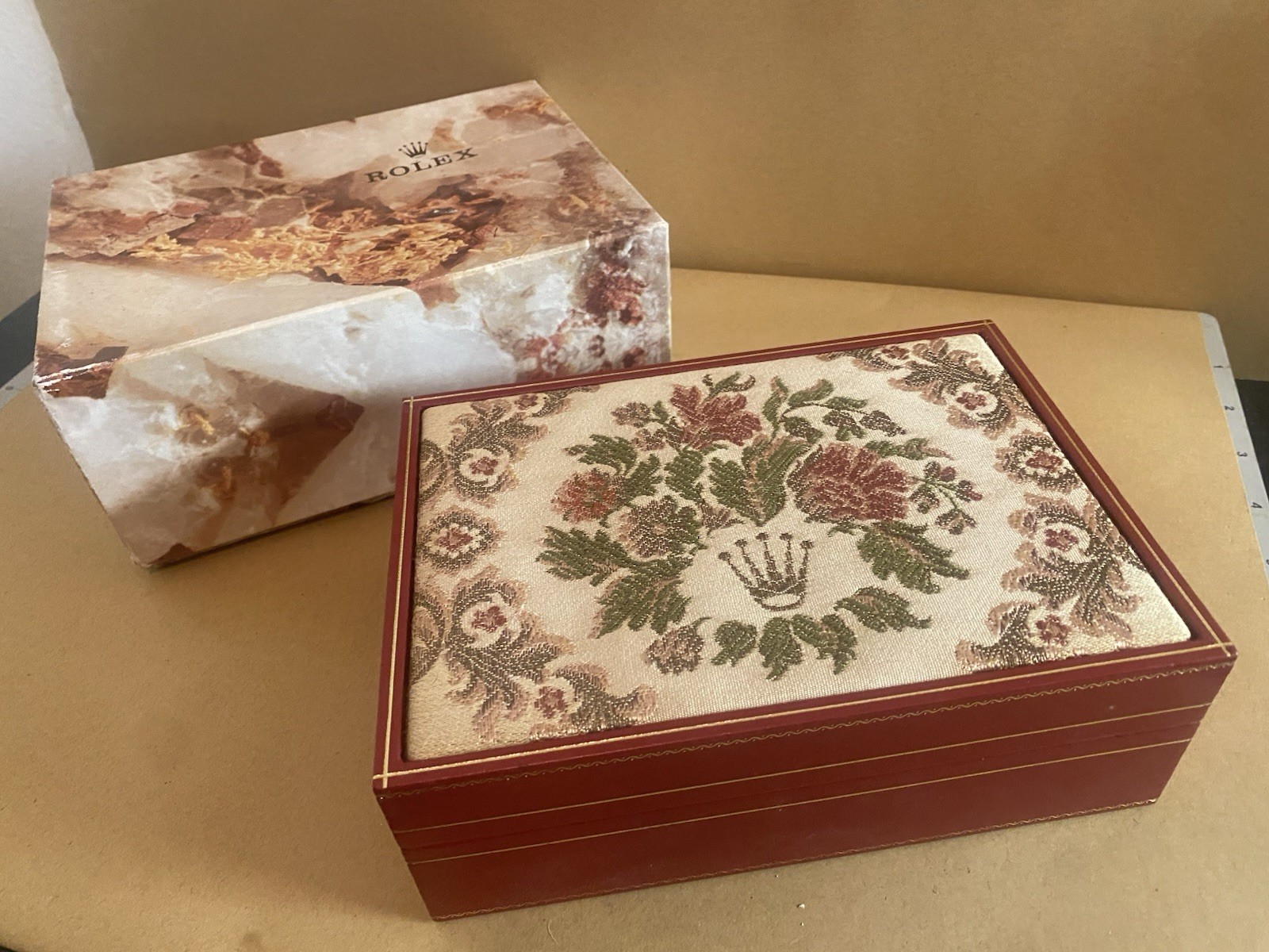 Vintage Rolex Watch Box Set w/ Dated 1990 Warranty Papers Booklets No Watch