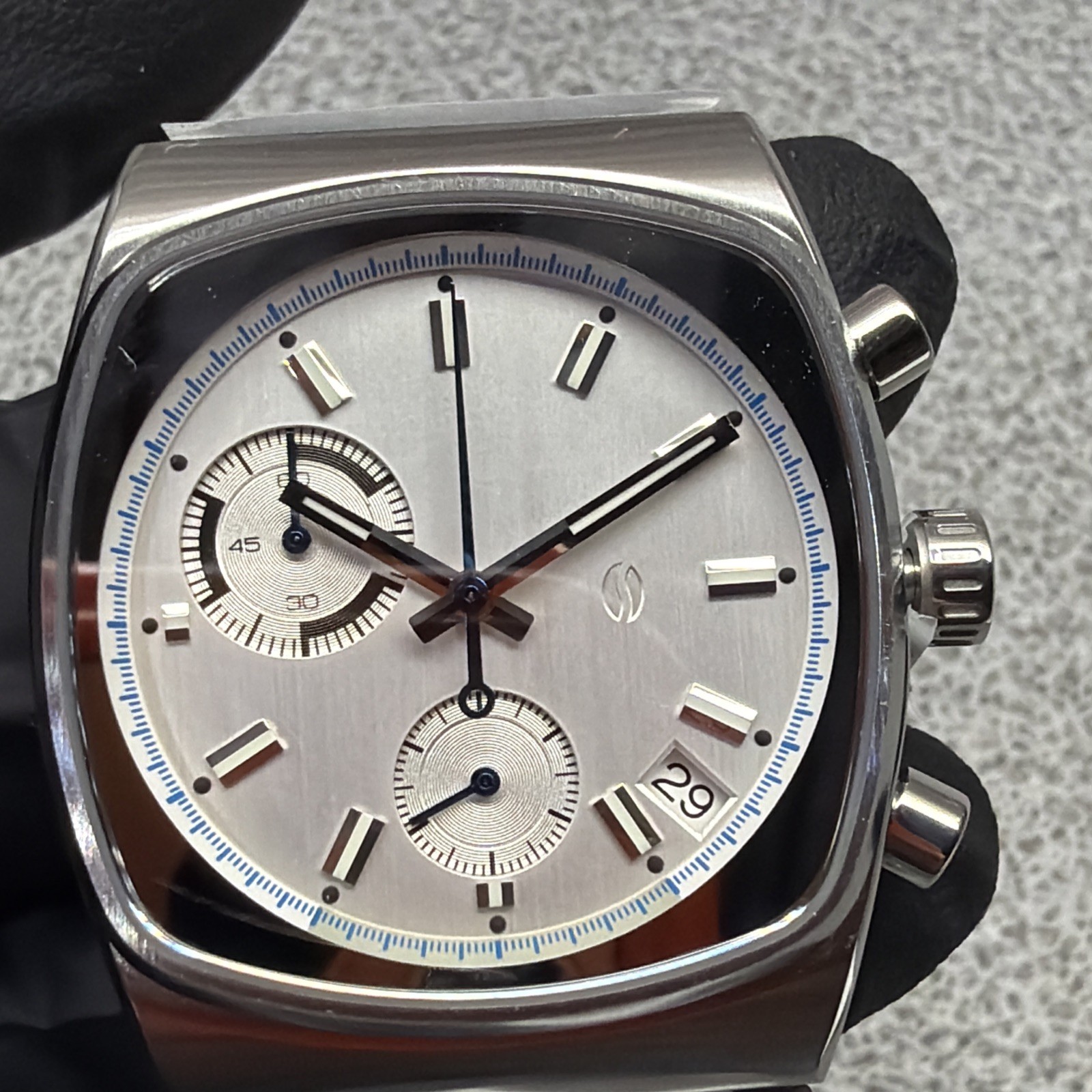 BREW METRIC HYBRID CHRONO STAINLESS STEEL WATCH WATER RESIST 50M ( NEW OTHER )