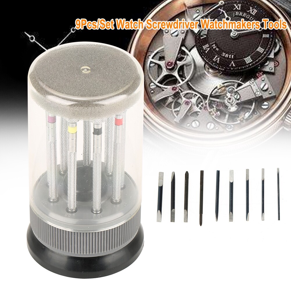 9 Pcs slotted screwdriver for RLX Rolex steel band screwtube parts tools