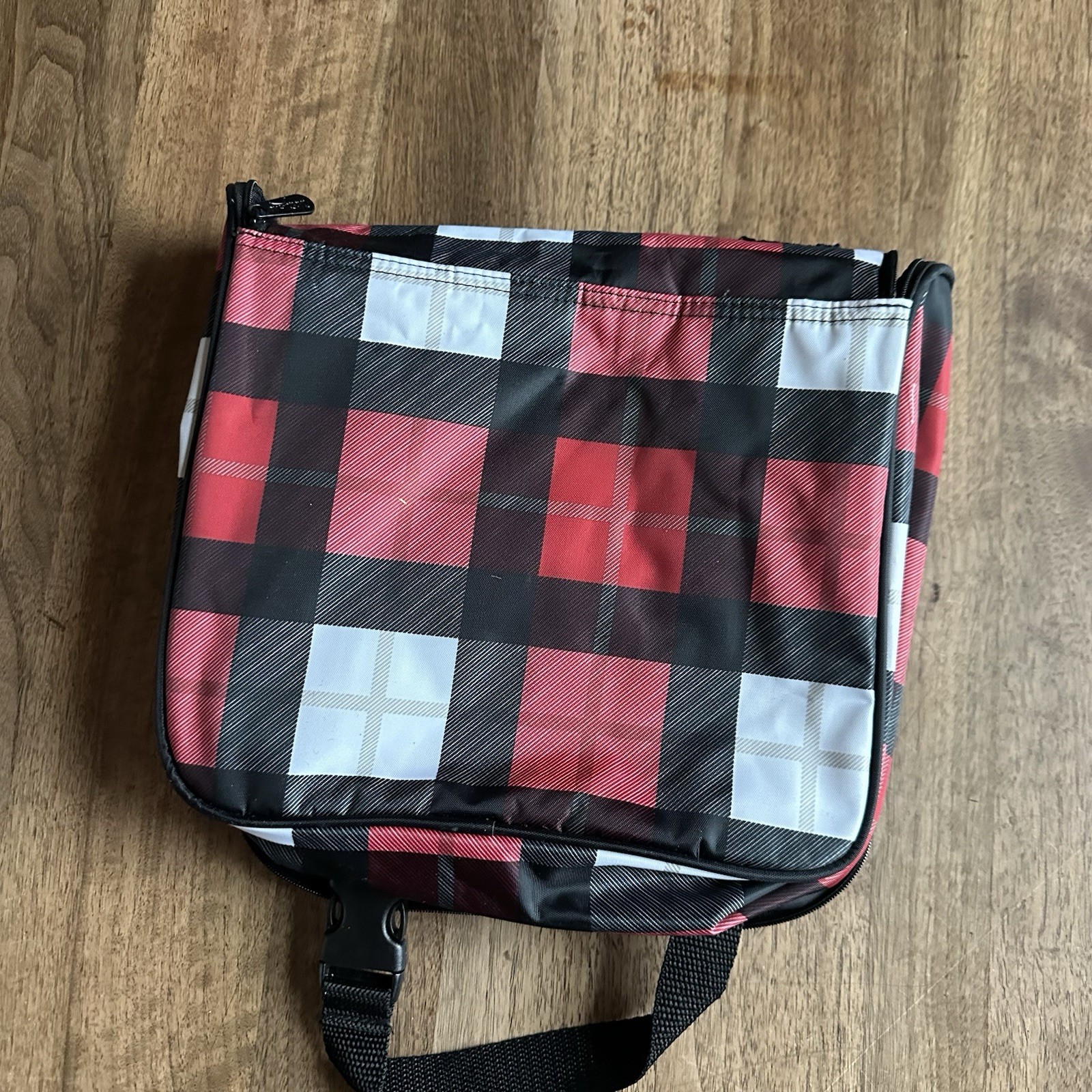 Thirty One Hanging Traveler Jewelry Make Up Case Check Mate Pattern Buffalo