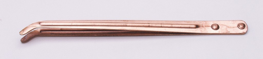 HEAVY DUTY COPPER PICKLING TWEEZERS CURVED 8 1/2 INCH