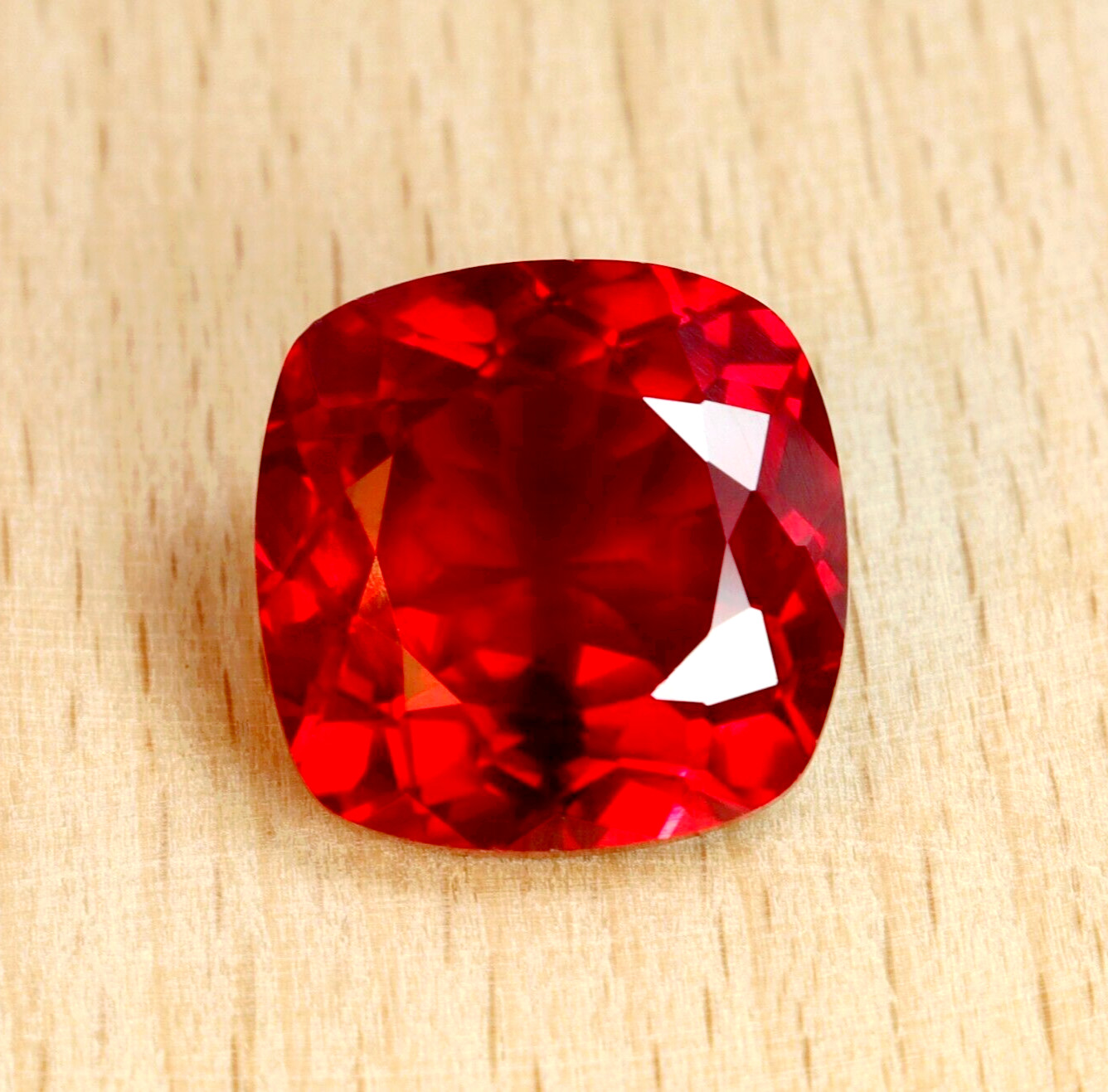 Natural Red Ruby 7.20 Ct Cushion Shape Certified Loose Faceted Gemstone