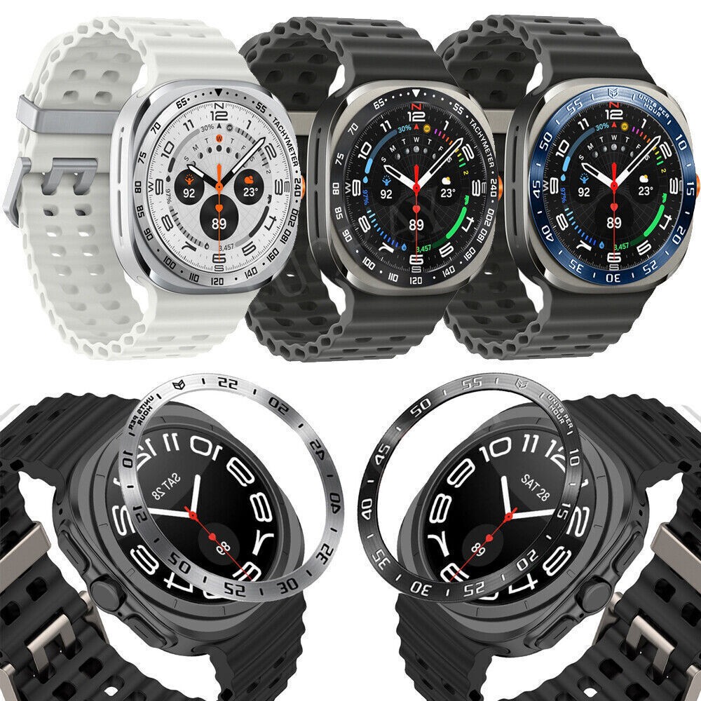 For Samsung Galaxy Watch Ultra 47mm Metal Cover Bezel Ring Frame Protector Case