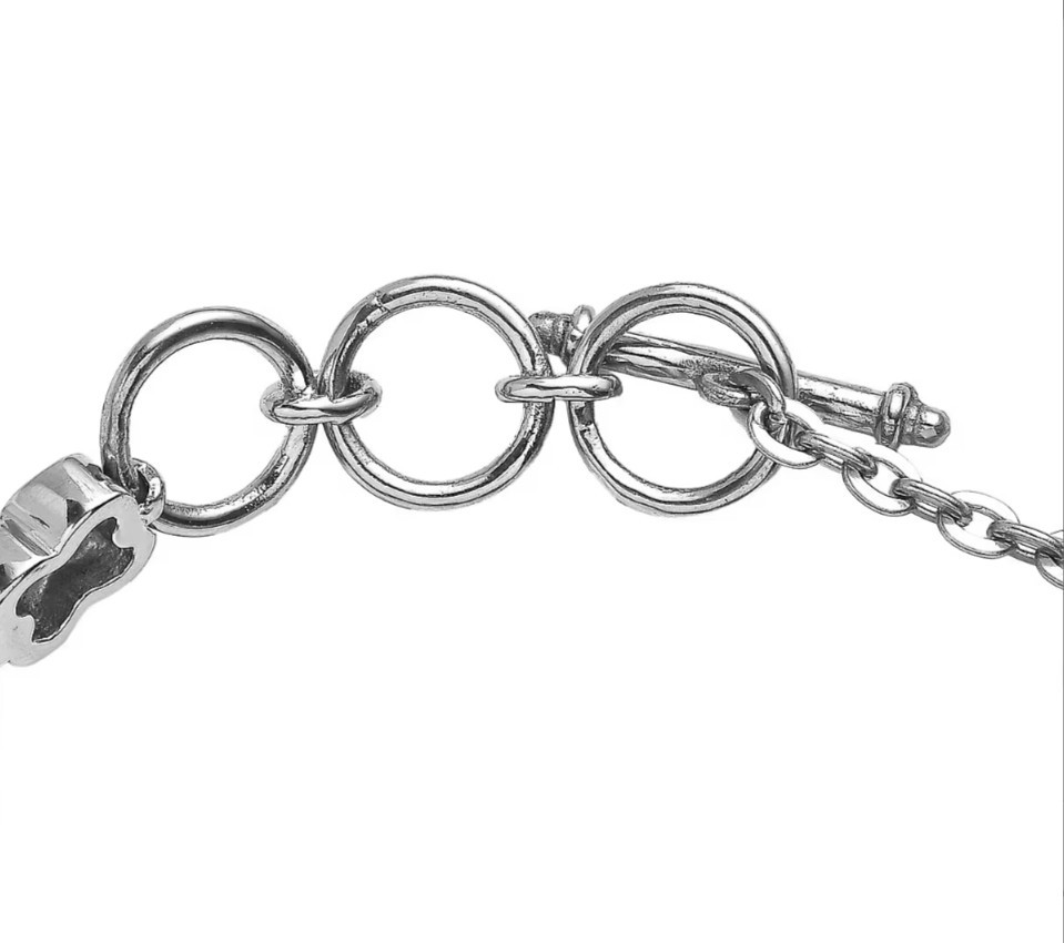 Madagascar Fire Labradorite 22.50 ctw Bracelet in Stainless Steel (6.50-8.0In)