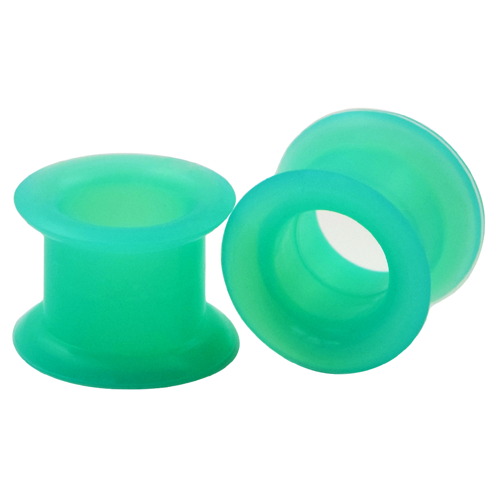 Pair Ultra Soft Silicone Ear Skin Flesh Tunnels Plugs Gauges Earskin Earlets