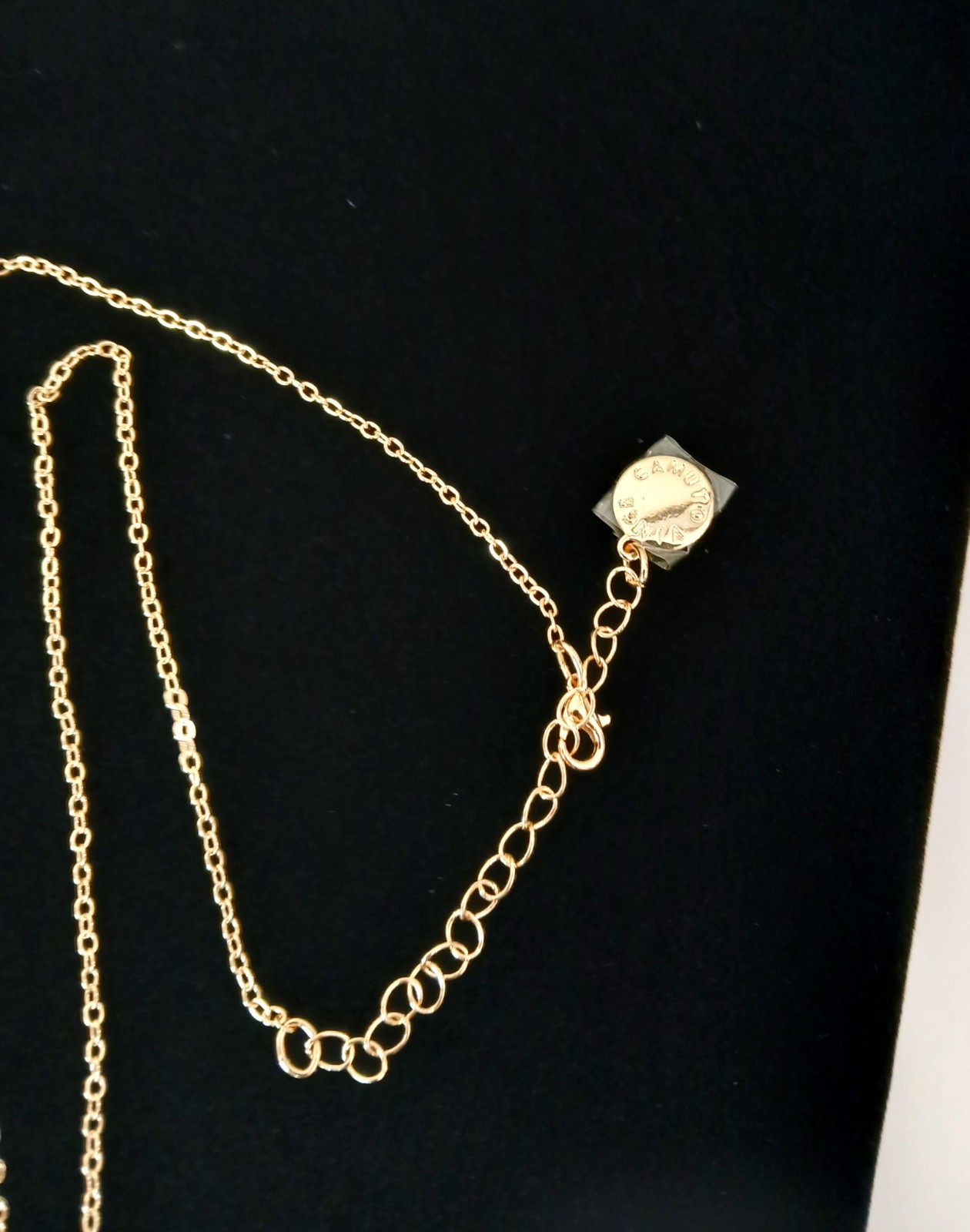 Vince Camuto Blue Ombré Cubic Zirconia Necklace 12K gold-plated 18″ NEW OTHER