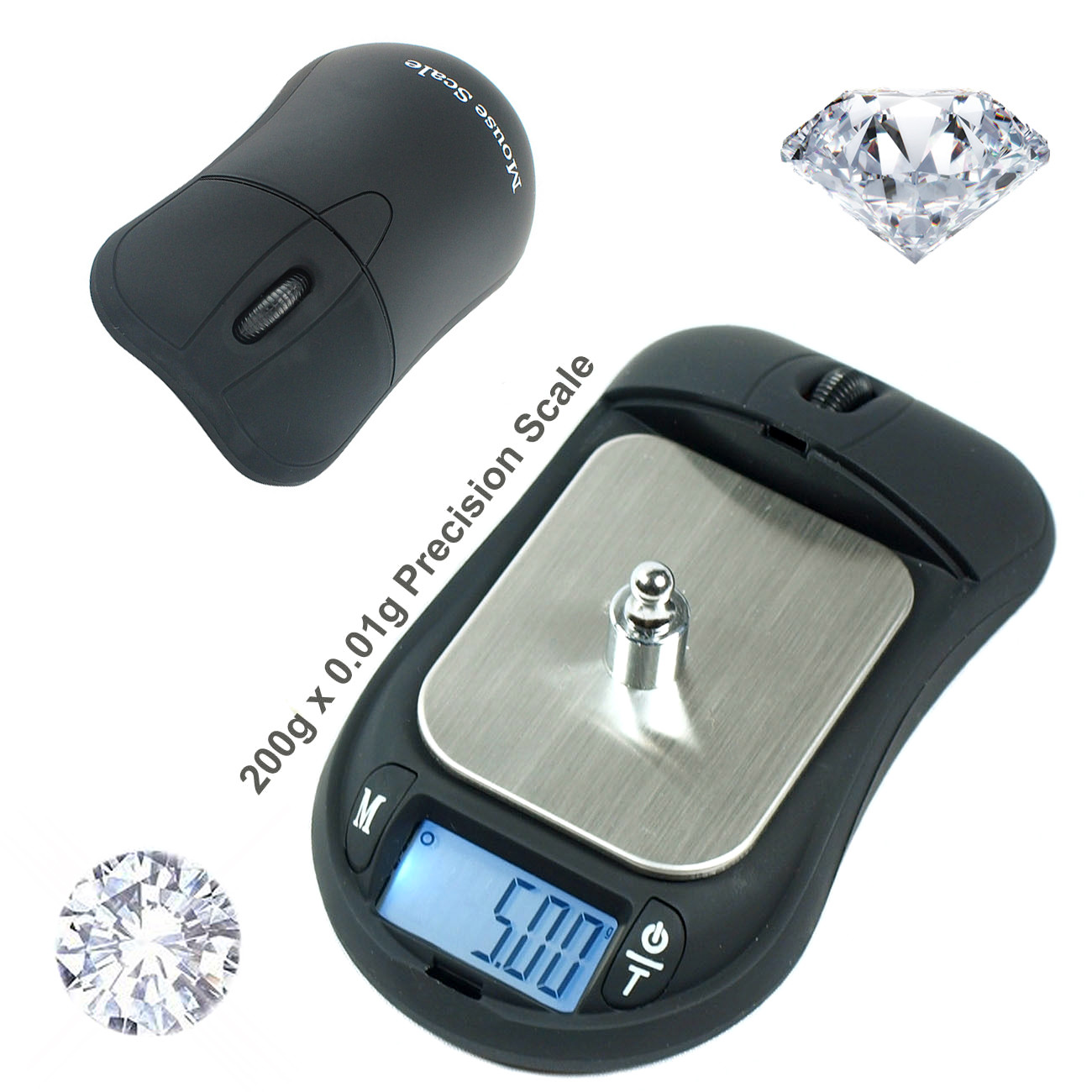 200g x 0.01g Digital Pocket Scale 0.01 gram 0.1 grain Portable Precision Scale