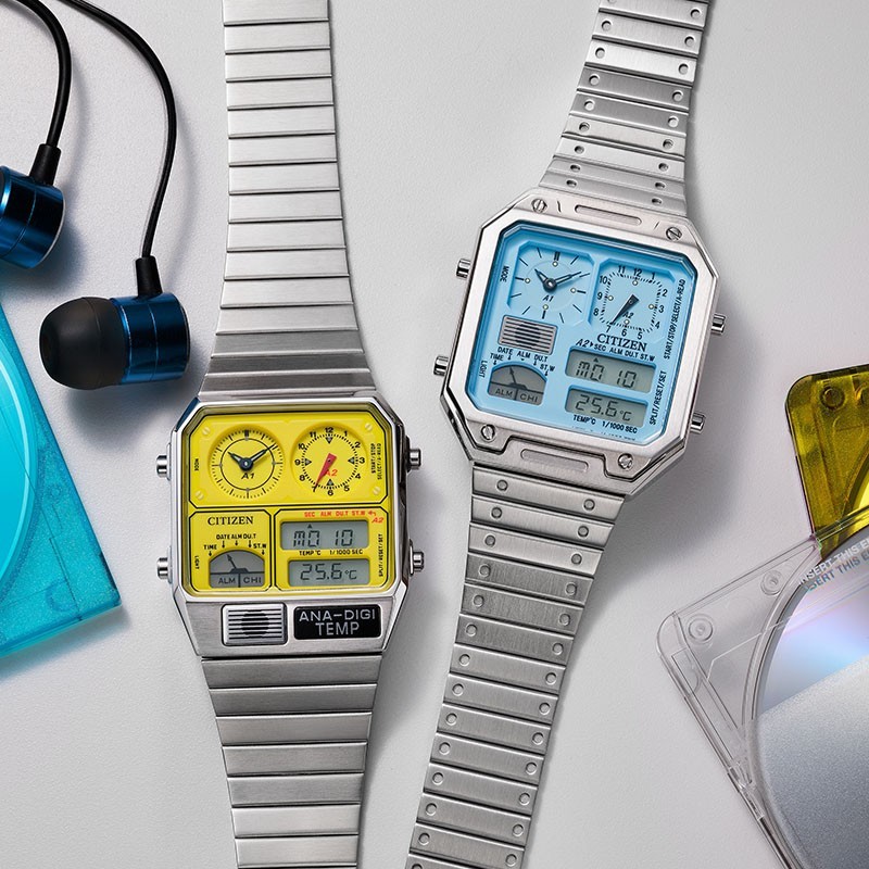 Citizen Ana Digi Temp JG2170-59Y Limited 500 Yellow Record Label Watch