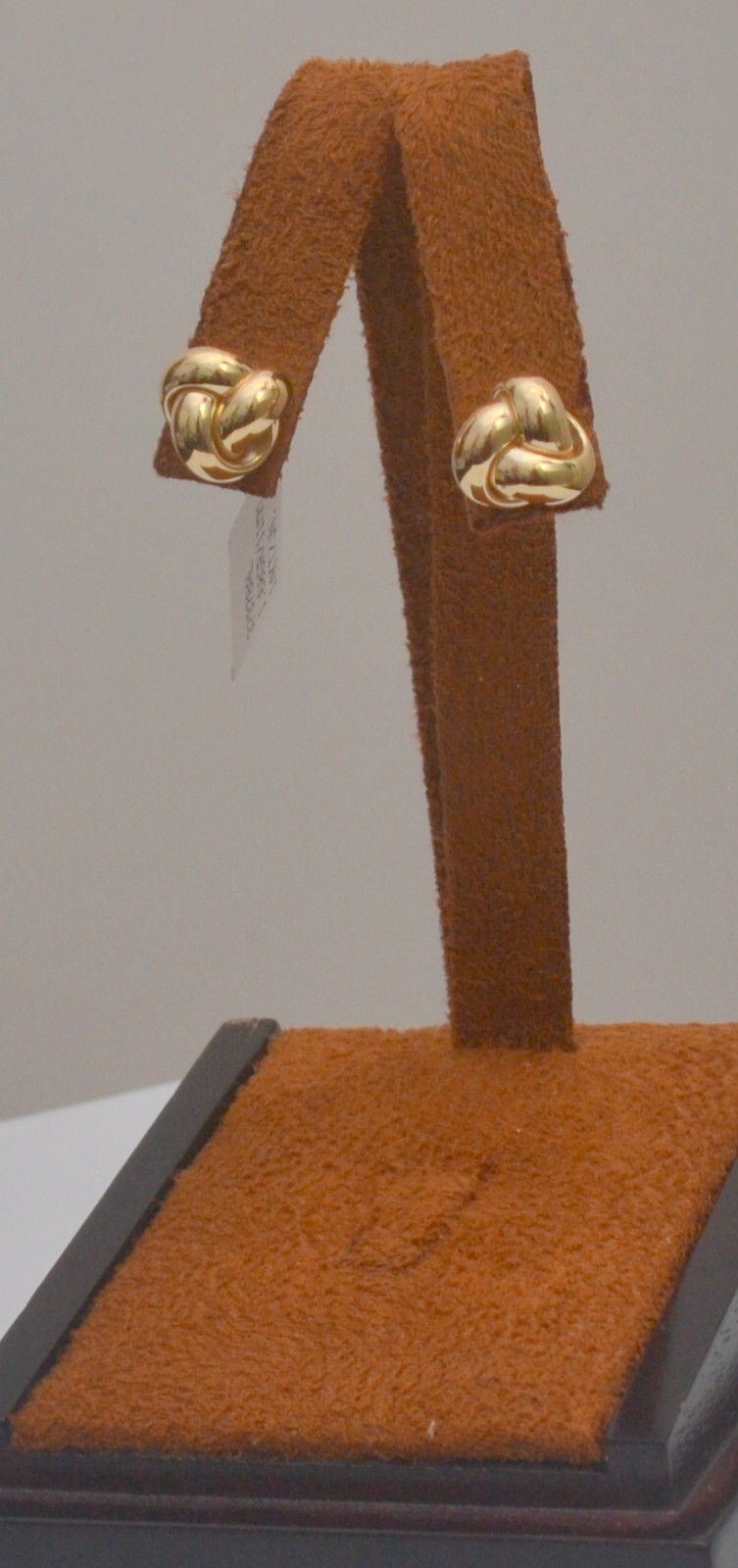 Gold love knot earrings yellow 14k stud earrings for women 14kt gold DT