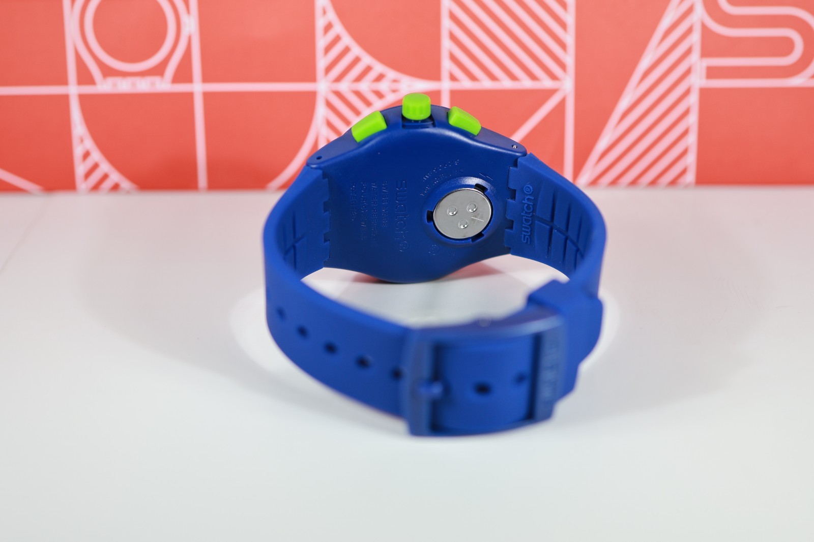 New Rare Limited Swiss Swatch ChronoGraph Watch 42MM SUSN400 Blue C Green