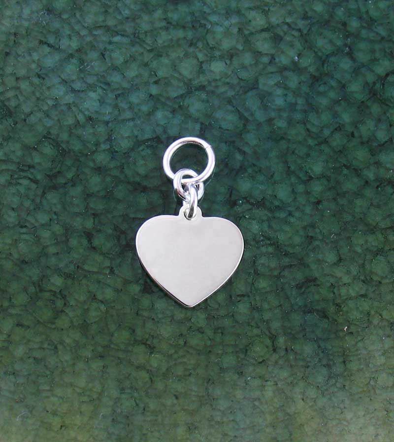 Small Engravable Heart Charm Pendant ONLY No CHAIN