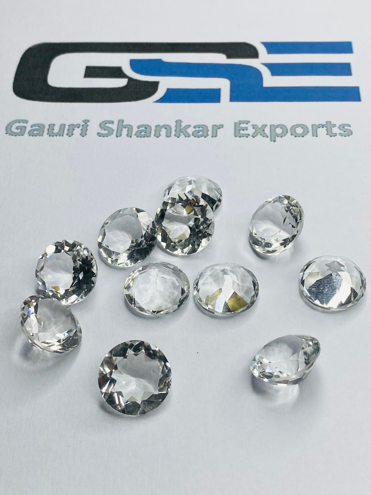 White Topaz Faceted Cut Round Loose Gemstone 1.5×1.5 MM To 7×7 MM Natural DG