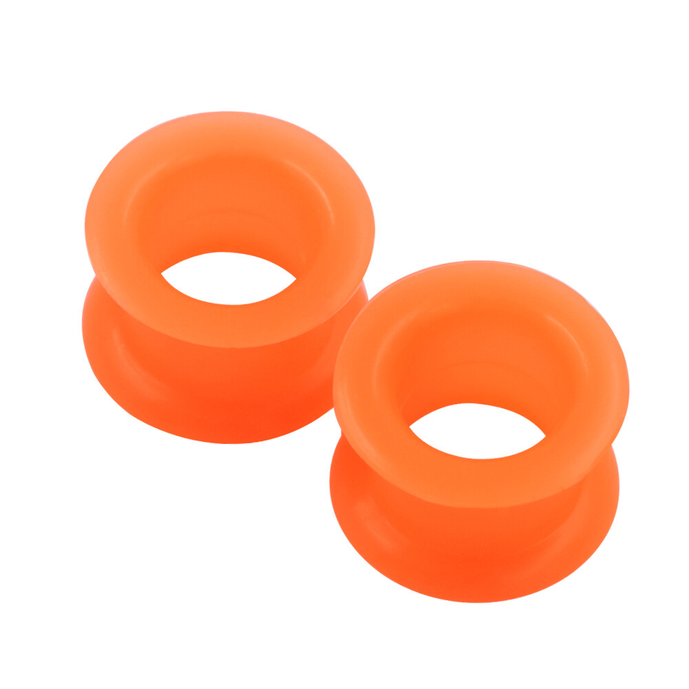 2Piece Thick Silicone Ear Gauge Plugs Flesh Tunnel Ear Stretchers Expander 2g-1″