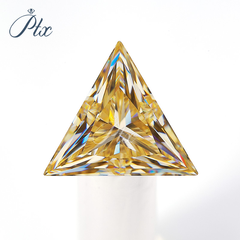(Never Fade) Loose Moissanite Stones Triangle All Color Gems for Jewelry Making