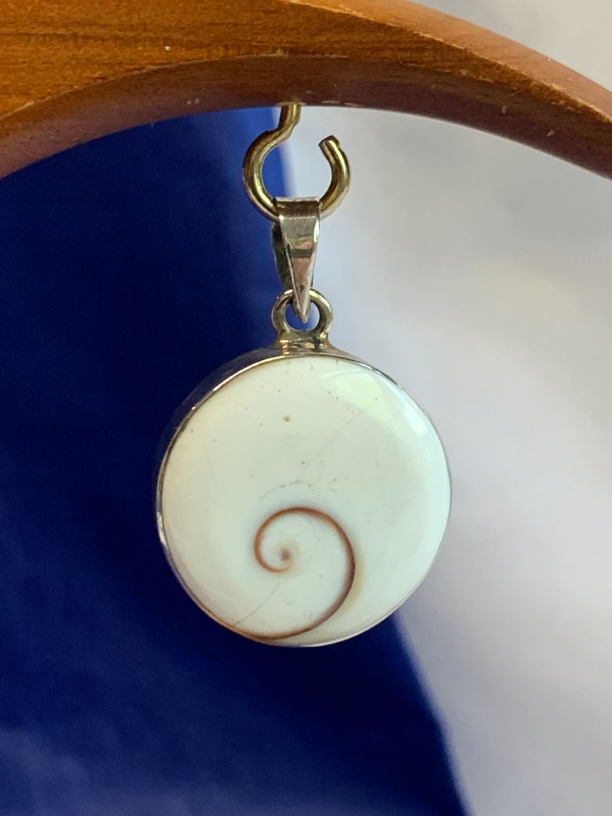 Sterling Silver Shiva Eye Pendant 9.37g Fine Jewelry Round Protection Charm