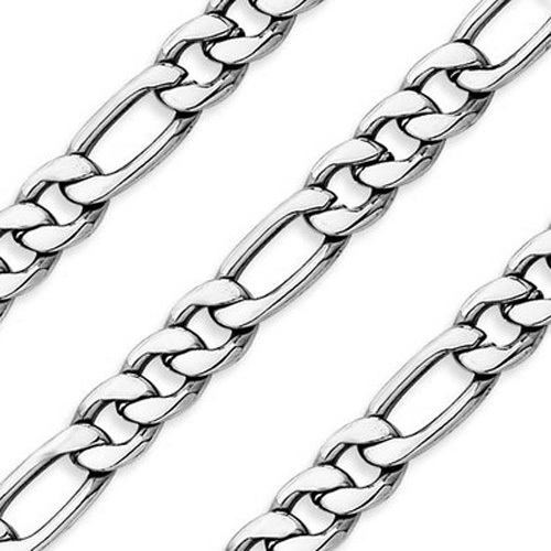 8″-24″ Men’s Stainless Steel 10mm Silver Figaro Link Chain Necklace