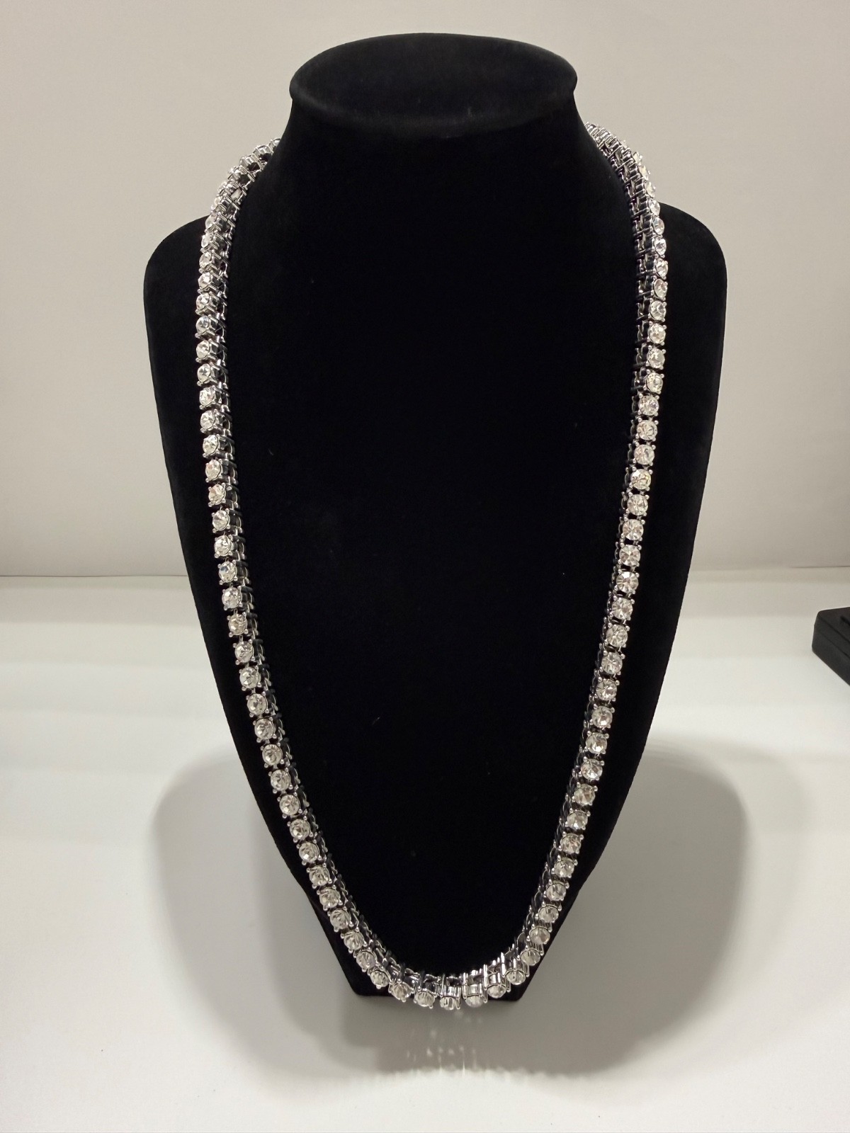 tennis chain necklace vvscz over stainless 24inch 5.5mm