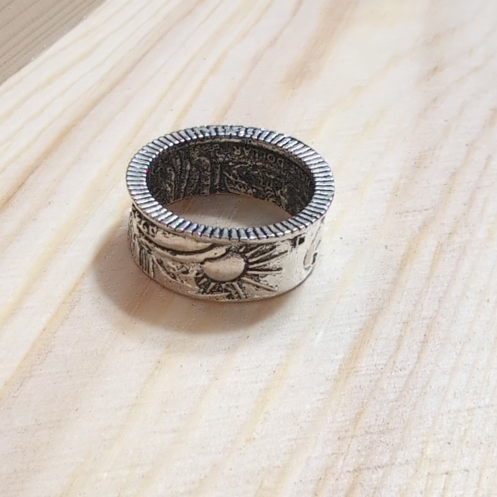 1945 Walking Liberty Half Dollar Coin Ring Size 11 925 Sterling Silver