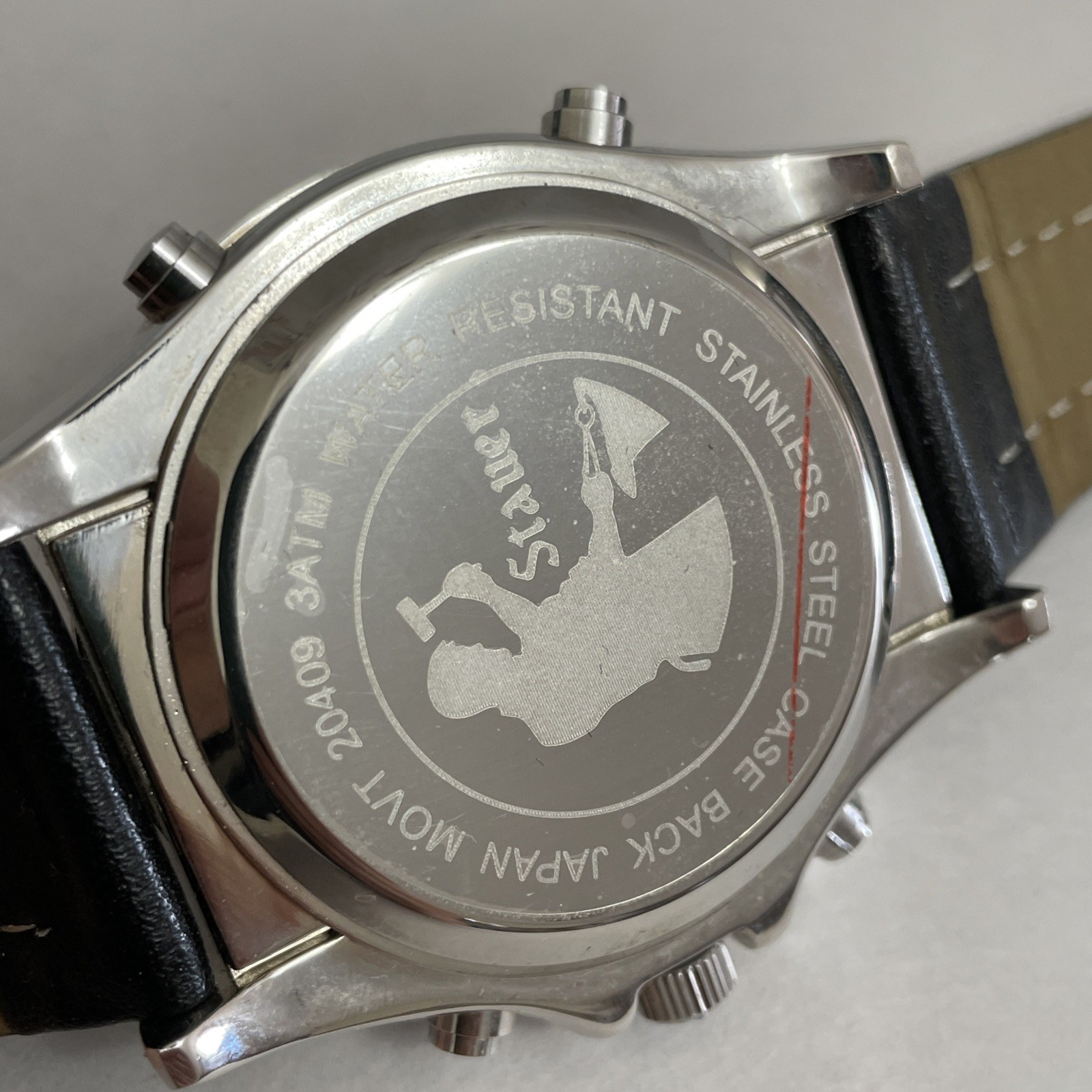 STAUER Centurion Hybrid Chrono Watch Stainless Steel Ana-Digi Quartz #20409