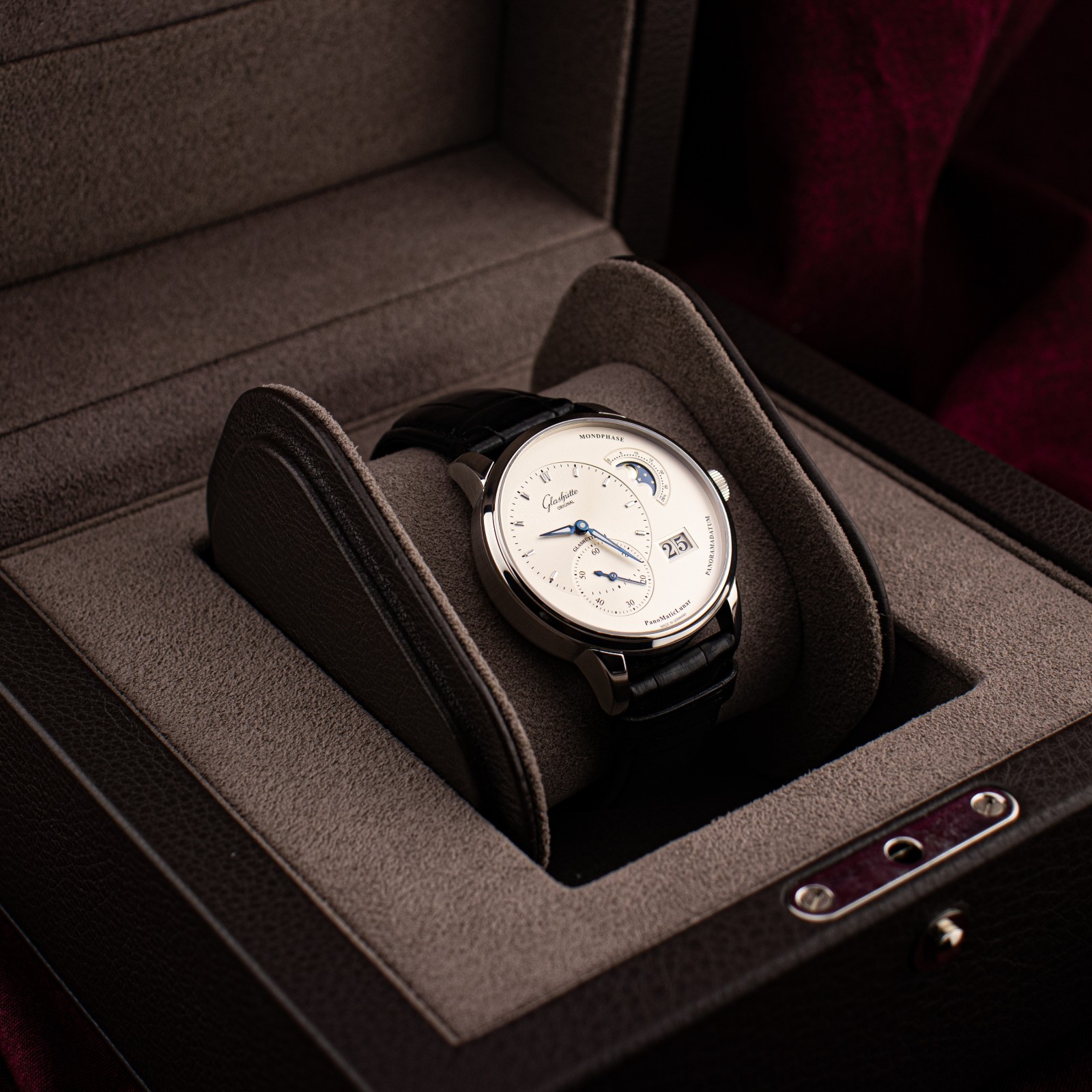 2022 Glashütte Original PanoMaticLunar 1-90-02-42-32-50 Full Set B&P Moonphase