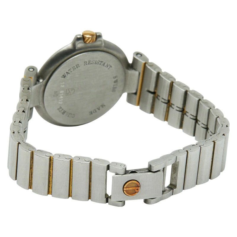 Dunhill Quartz Watch Silver Dial Stainless Steel Plated Ladies Used