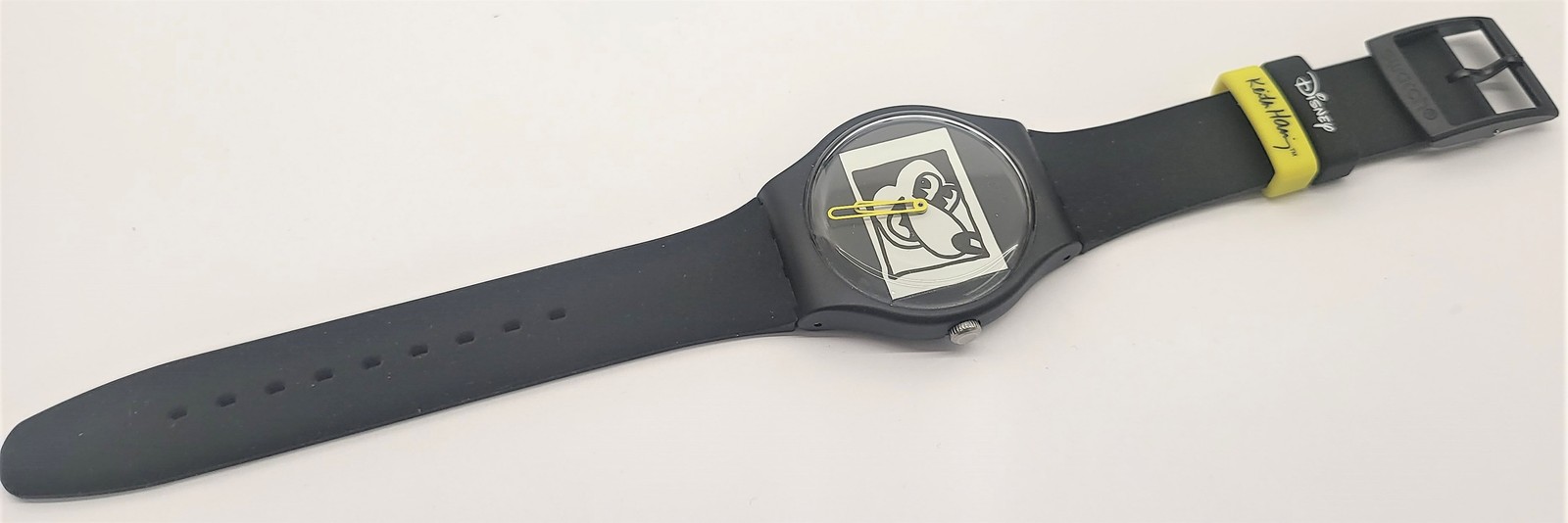 2020 Swatch Special – SUOZ337 – Mickey White on Black By Keith Haring – NEW –
