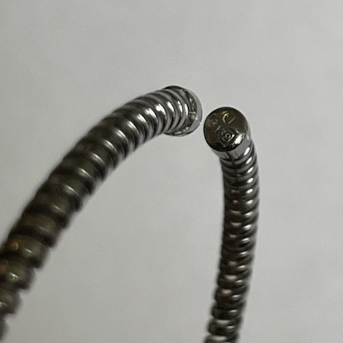 M132 Italy 925 Sterling Silver Braided Twist Cable Open Cuff Bracelet Modernist