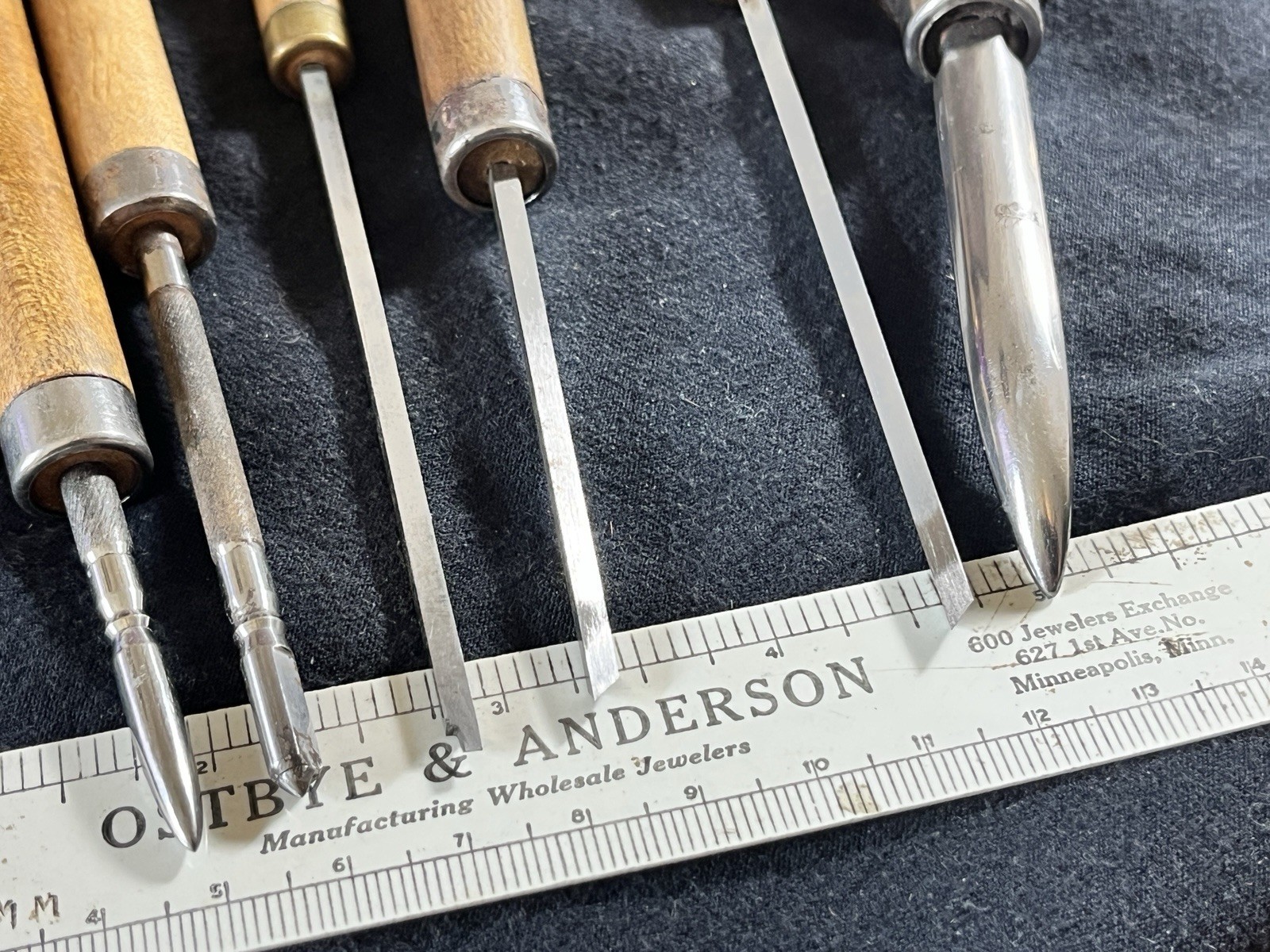 6 Vintage Lot Gravers Lathe Cutting Burnishing Watchmaker Watch Tools -2 Unique