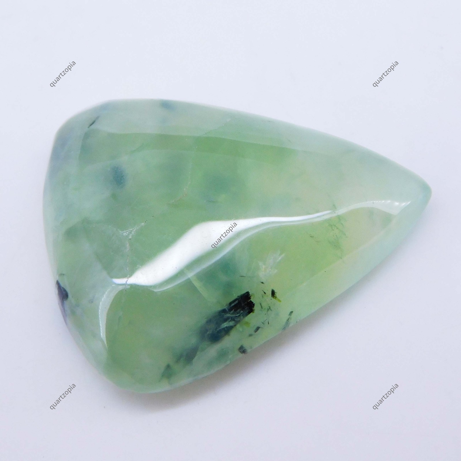 40.80 Ct Top Quality Natural Prehnite Smooth Cabochon Certified Loose Gemstone