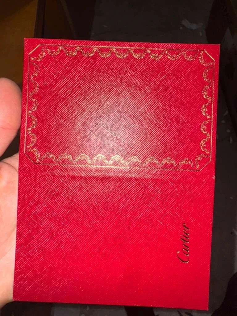 Cartier Red Bracelet Empty Jewelry Box Set with Certificate & Outer Box